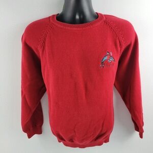 Alaska Sweater Embroidered Fish Logo Mens 2XL Red Northern Lights Company